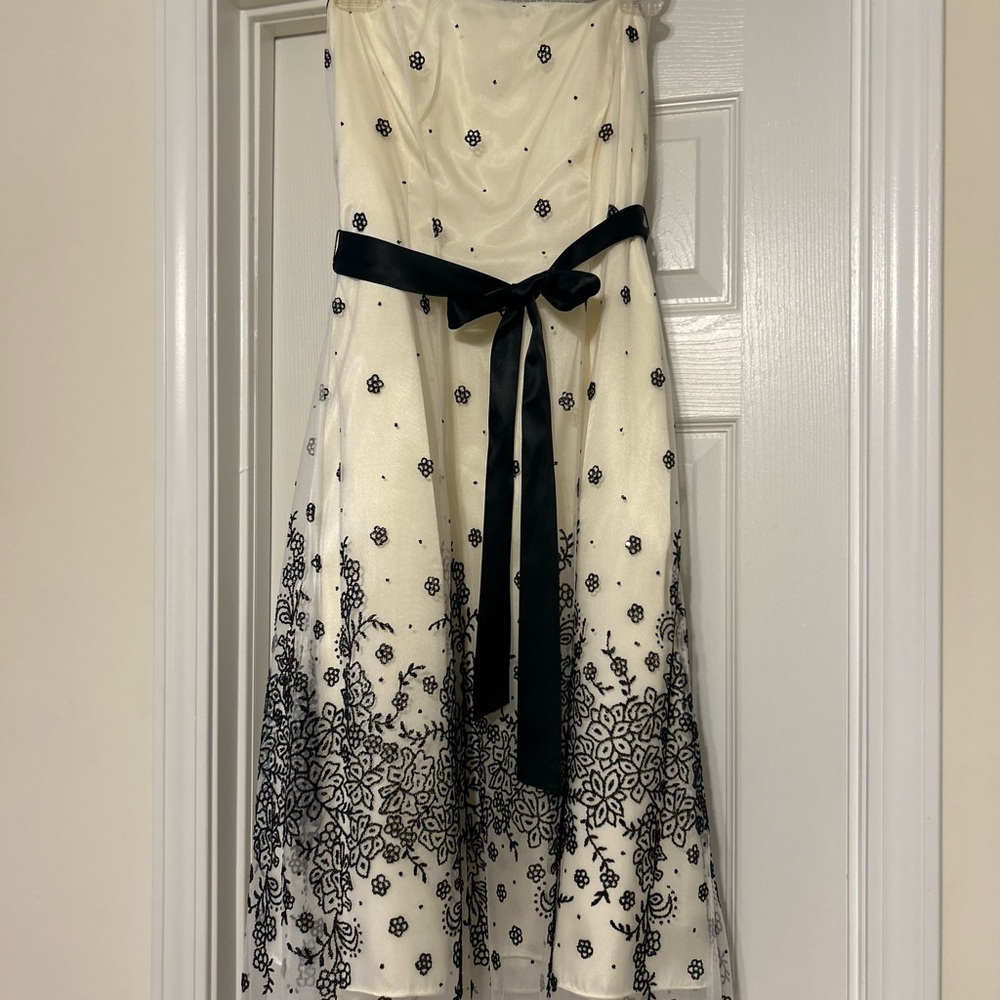 Adrianna Papell Black and White Dress